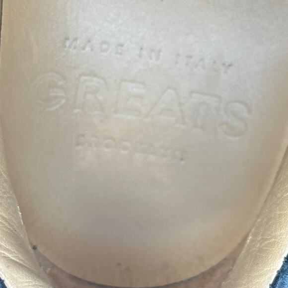 GREATS Brooklyn‎ Royal Nero Leather Low Top Made in Italy Sneaker Men’s Size 8 - Picture 5 of 7